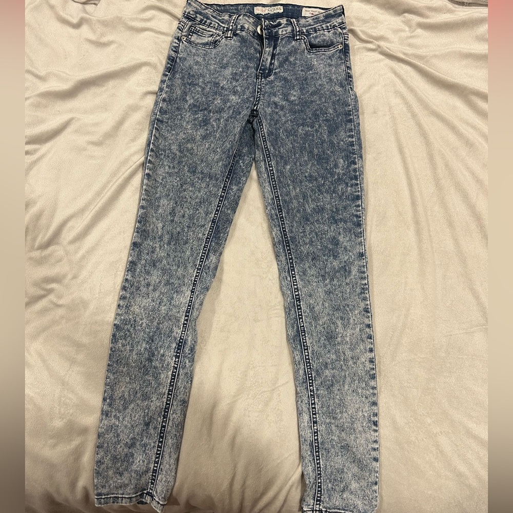 Women's Blue Acid Wash Jeans